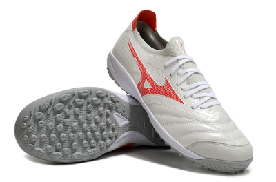 Men's Mizuno Morelia Neo Sala TF Football Shoes - Grey/Red/White