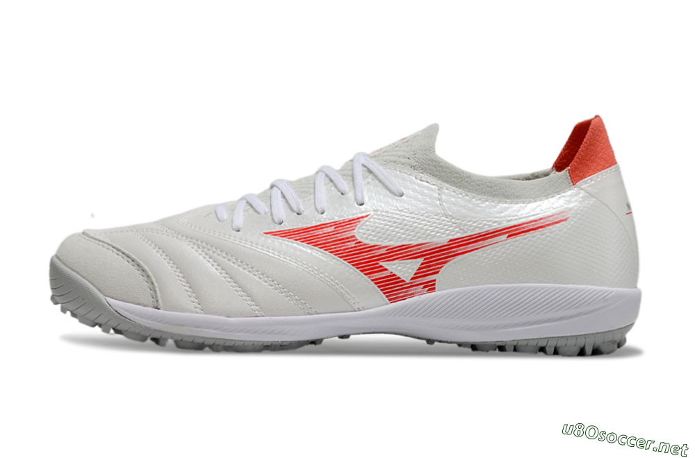 Men's Mizuno Morelia Neo Sala TF Football Shoes - Grey/Red/White 0