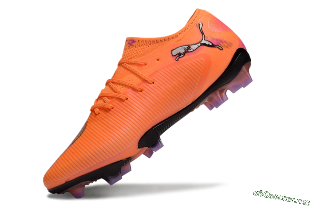 Men's Puma Future 8 Ultimate FG Football Boots - Orange/Purple/Grey 5