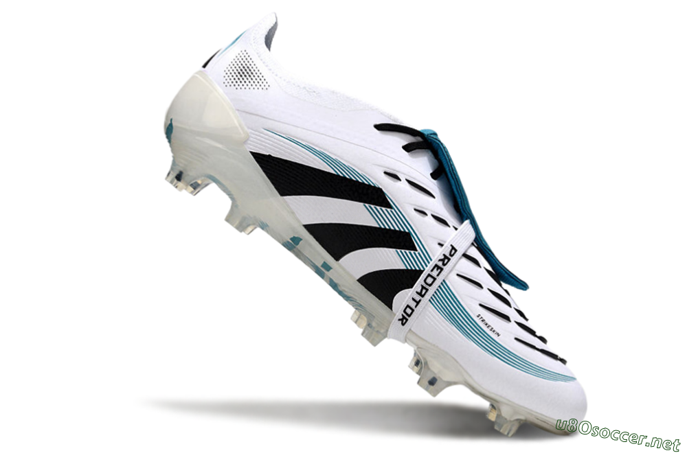 Men's Adidas Predator Elite 25 Foldover Tongue FG Football Boots - White/Blue/Black 4