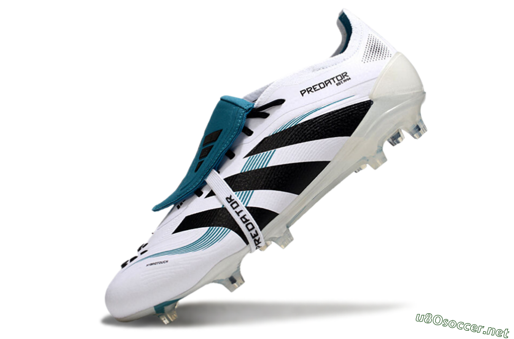 Men's Adidas Predator Elite 25 Foldover Tongue FG Football Boots - White/Blue/Black 5