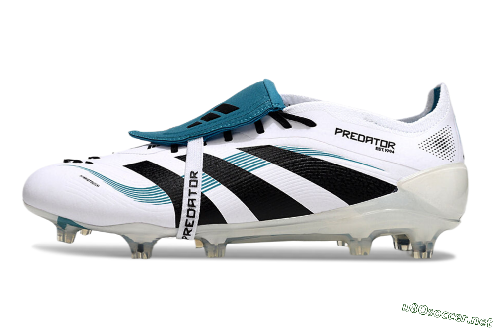 Men's Adidas Predator Elite 25 Foldover Tongue FG Football Boots - White/Blue/Black 0