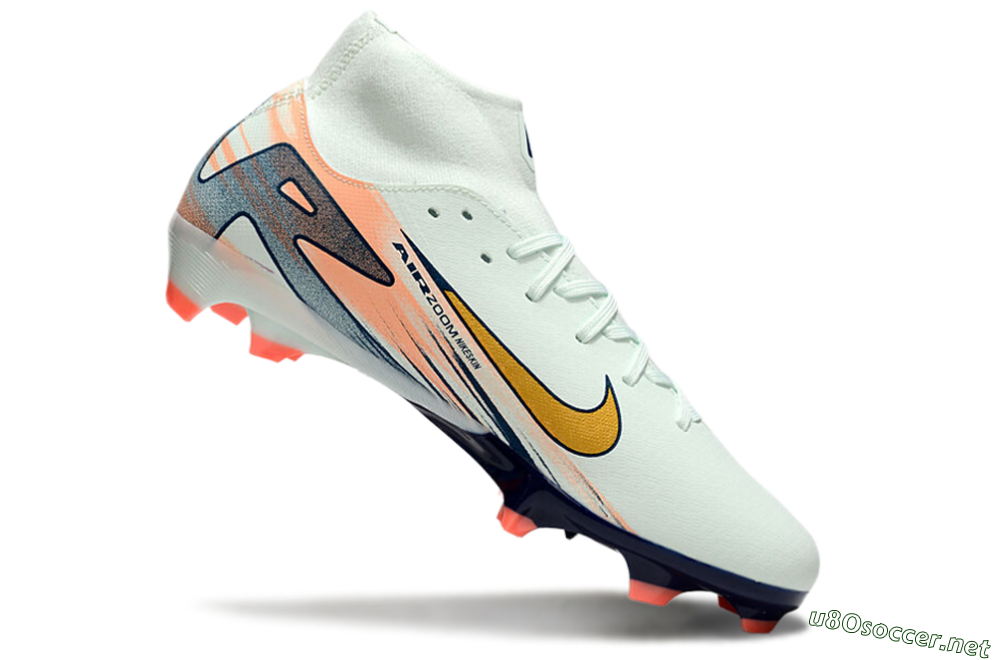 Men's Nike Air Zoom Mercurial Superfly 10 Academy FG Football Boots - Jade/Gold/Pink 4