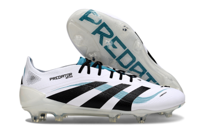 Men's Adidas Predator Elite 25 FG Football Boots - White/Blue/Black