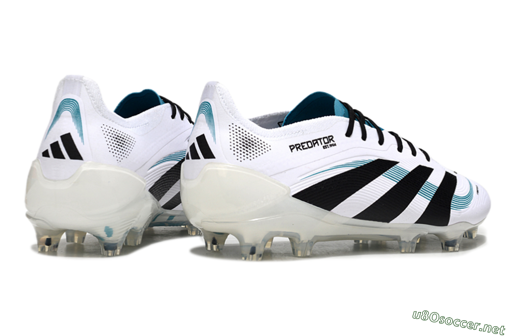 Men's Adidas Predator Elite 25 FG Football Boots - White/Blue/Black 6