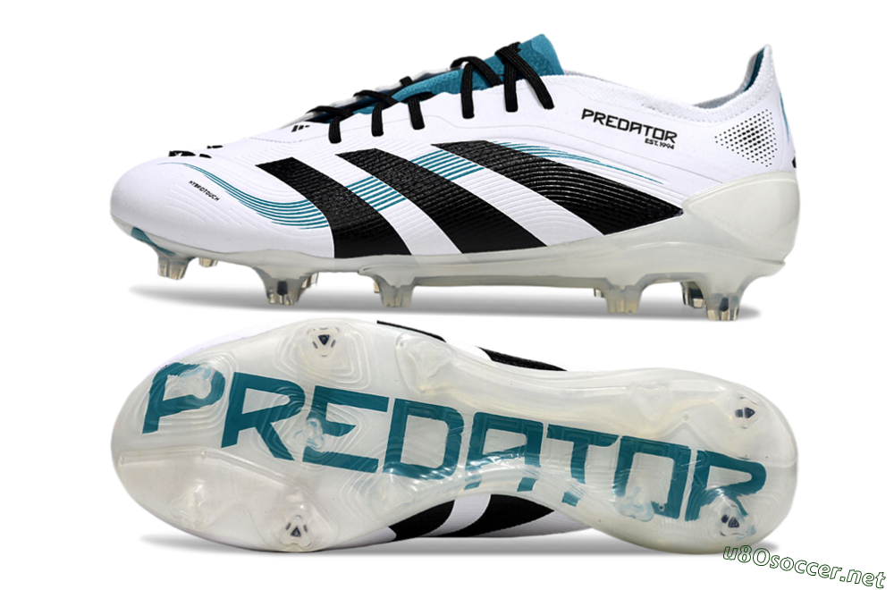 Men's Adidas Predator Elite 25 FG Football Boots - White/Blue/Black 1