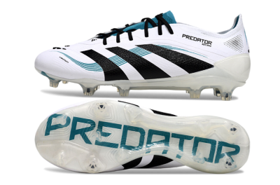 Men's Adidas Predator Elite 25 FG Football Boots - White/Blue/Black