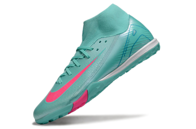 Men's Nike Air Zoom Mercurial Superfly 10 Academy TF Football Shoes - Jade/Pink/White
