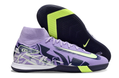 Men's Nike Air Zoom Mercurial Superfly 10 Elite IC Football Shoes - Purple/Yellow/White