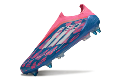 Men's Adidas F50 Elite Laceless SG Football Boots - Blue/Pink/White