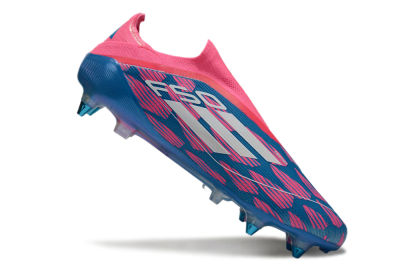Men's Adidas F50 Elite Laceless SG Football Boots - Blue/Pink/White