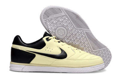 Men's Nike Street Gato IC Football Shoes - Beige/Black/White