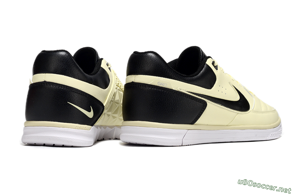 Men's Nike Street Gato IC Football Shoes - Beige/Black/White 6