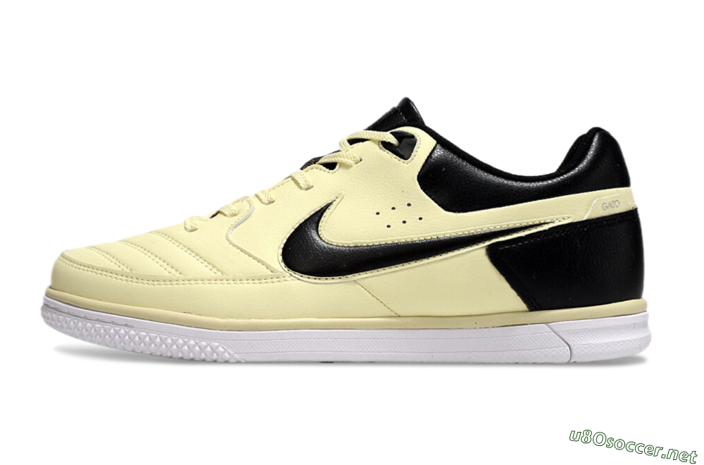 Men's Nike Street Gato IC Football Shoes - Beige/Black/White 0