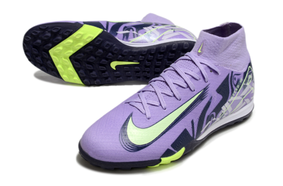 Men's Nike Air Zoom Mercurial Superfly 10 Elite TF Football Shoes - Purple/Yellow/White