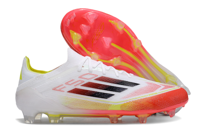 Men's Adidas F50 Elite FG Football Boots - White/Red/Yellow