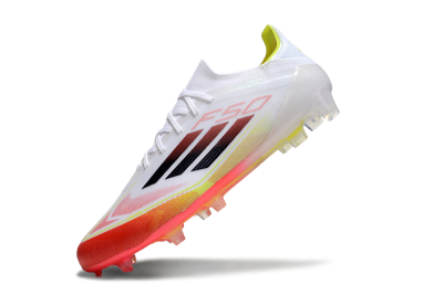 Men's Adidas F50 Elite FG Football Boots - White/Red/Yellow