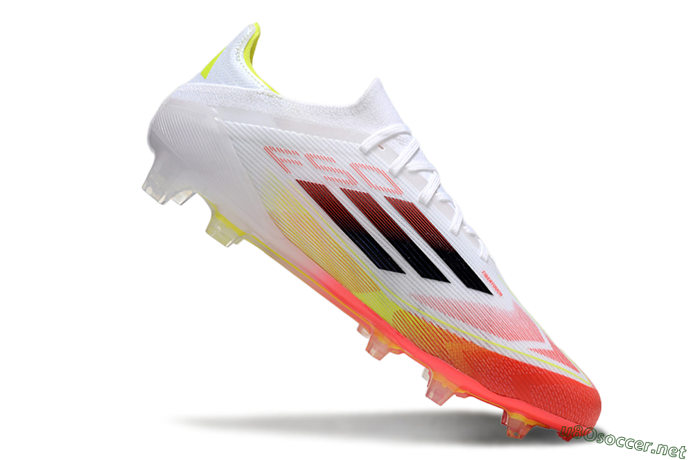 Men's Adidas F50 Elite FG Football Boots - White/Red/Yellow 4
