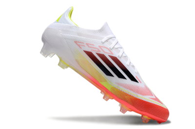 Men's Adidas F50 Elite FG Football Boots - White/Red/Yellow