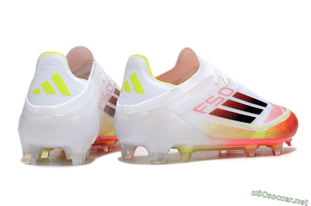 Men's Adidas F50 Elite FG Football Boots - White/Red/Yellow 6