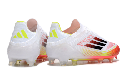 Men's Adidas F50 Elite FG Football Boots - White/Red/Yellow