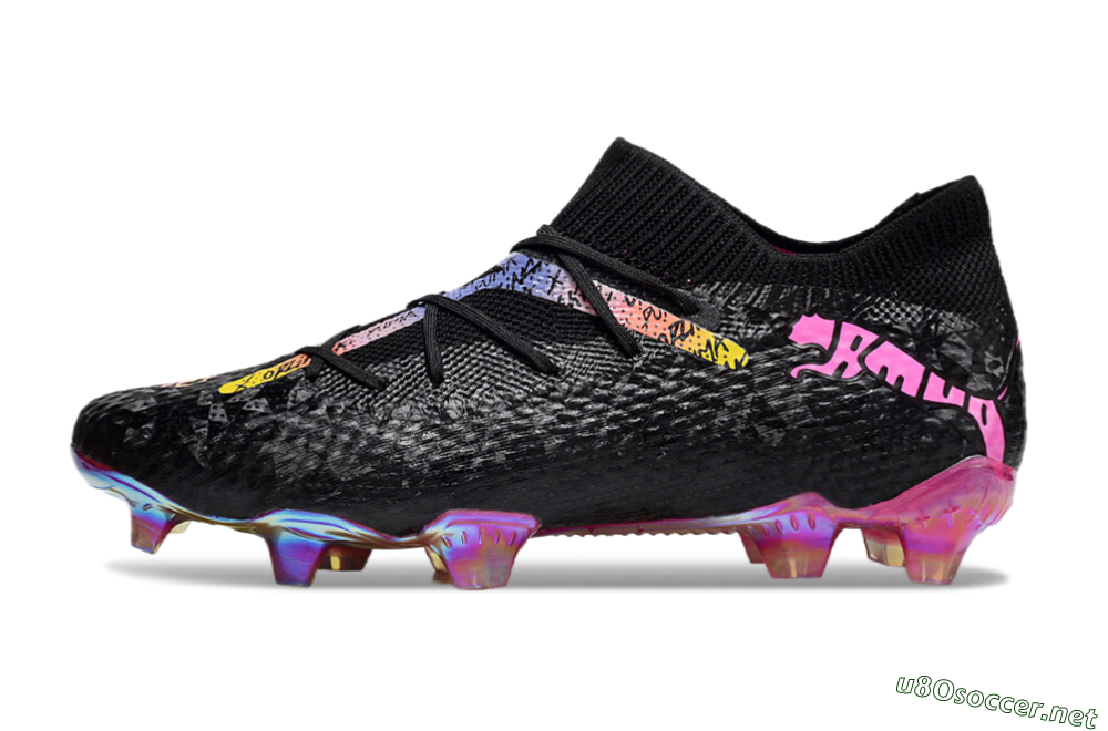 Men's Puma Future Ultimate FG Football Boots - Black/Pink/Yellow 0