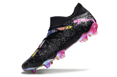 Men's Puma Future Ultimate FG Football Boots - Black/Pink/Yellow