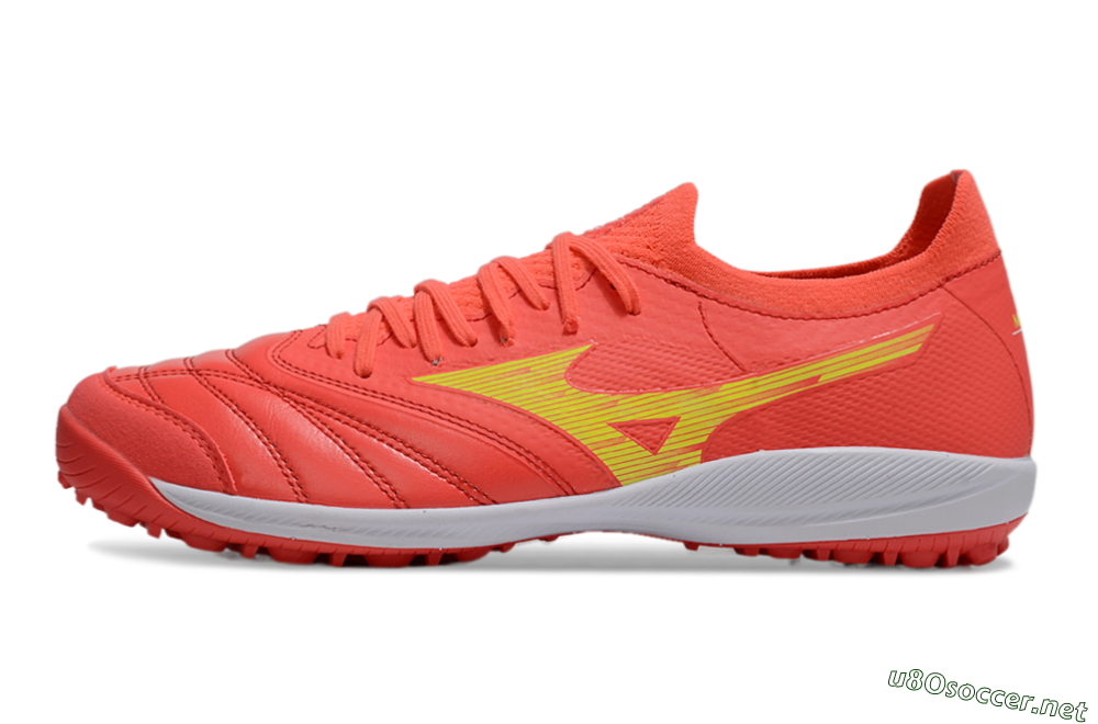 Men's Mizuno Morelia Neo Sala TF Football Shoes - Red/Yellow/White 0