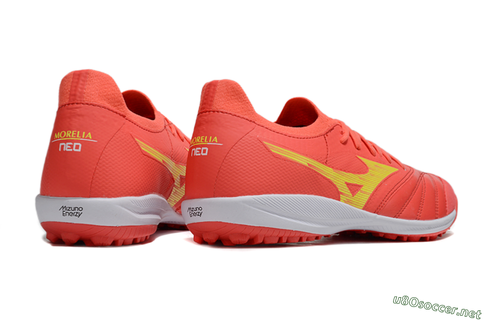 Men's Mizuno Morelia Neo Sala TF Football Shoes - Red/Yellow/White 6