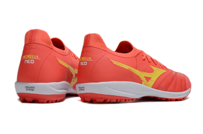 Men's Mizuno Morelia Neo Sala TF Football Shoes - Red/Yellow/White
