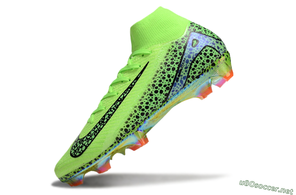 Unisex Nike Air Zoom Mercurial Superfly 10 Elite FG Football Boots - Yellow/Black/Leopard 5