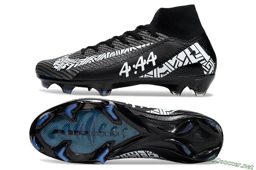 Unisex Nike Air Zoom Mercurial Superfly 10 Elite FG Football Boots - Black/White/Blue 1