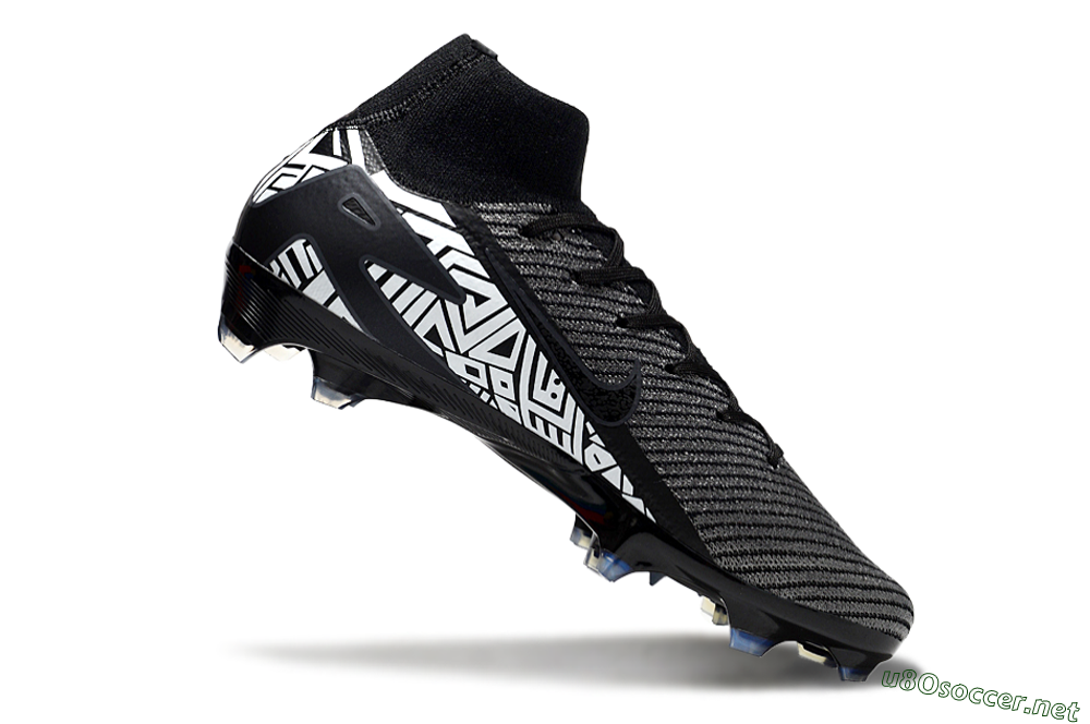 Unisex Nike Air Zoom Mercurial Superfly 10 Elite FG Football Boots - Black/White/Blue 4