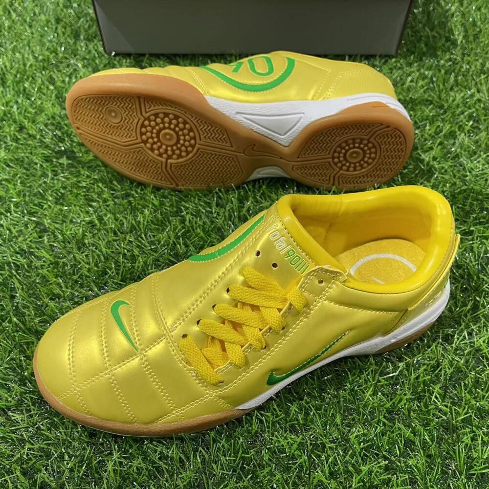 Men's Nike Total 90 II IC Football Shoes - Yellow/Green/White