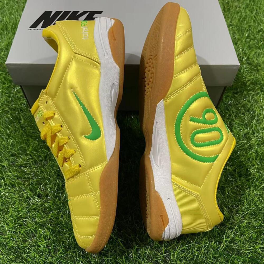 Men's Nike Total 90 II IC Football Shoes - Yellow/Green/White