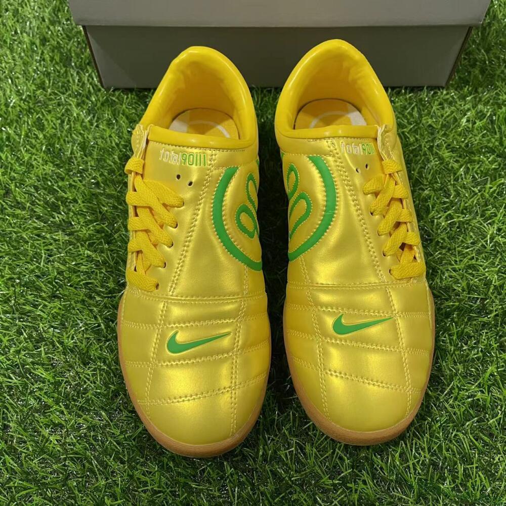 Men's Nike Total 90 II IC Football Shoes - Yellow/Green/White