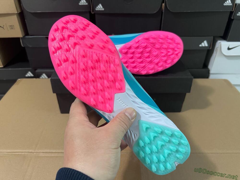 Unisex Adidas F50 Elite TF Football Shoes - Jade/Pink/White