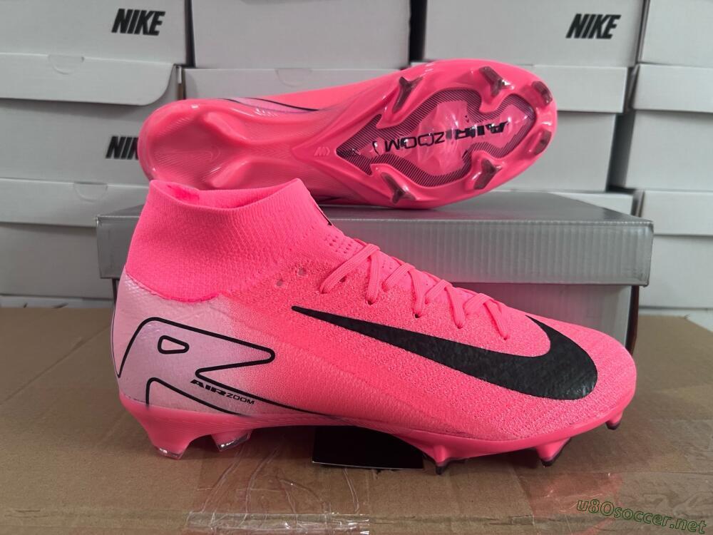 Unisex Nike Air Zoom Mercurial Superfly 10 Elite FG Football Boots - Pink/Black