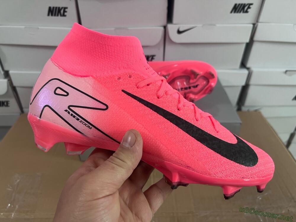Unisex Nike Air Zoom Mercurial Superfly 10 Elite FG Football Boots - Pink/Black