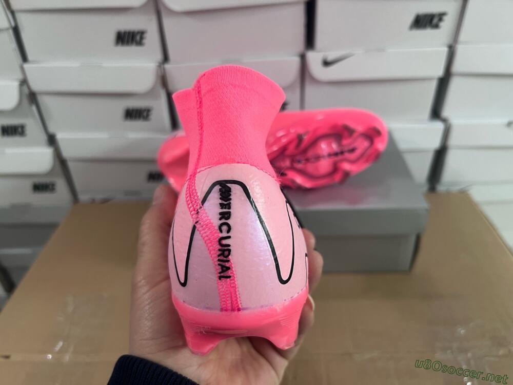 Unisex Nike Air Zoom Mercurial Superfly 10 Elite FG Football Boots - Pink/Black
