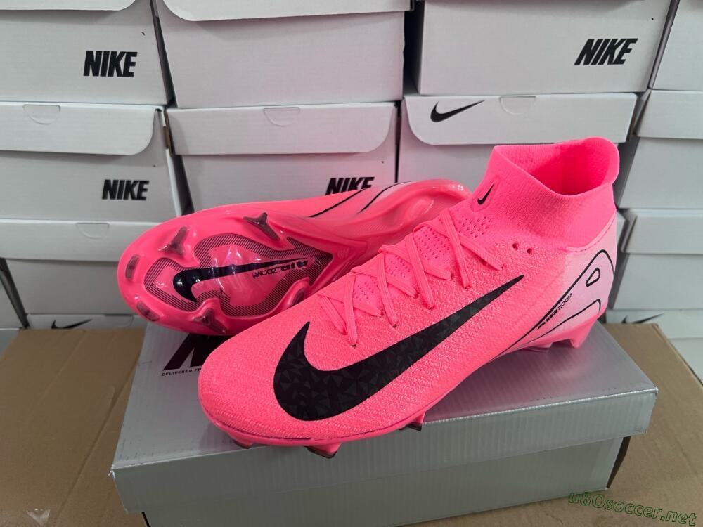 Unisex Nike Air Zoom Mercurial Superfly 10 Elite FG Football Boots - Pink/Black