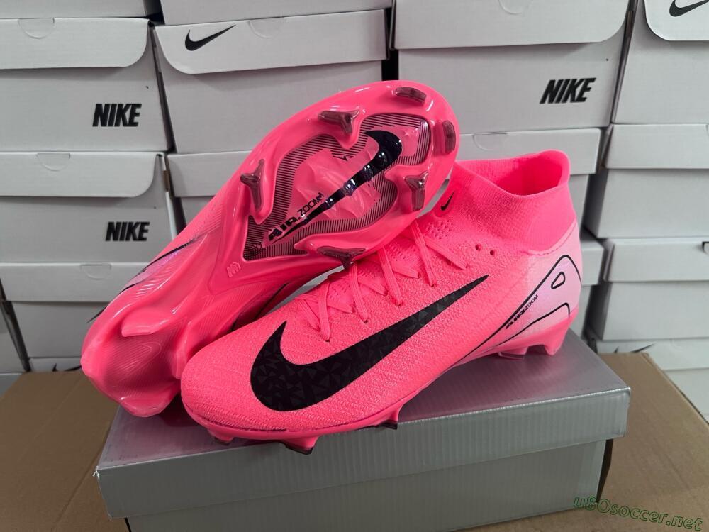 Unisex Nike Air Zoom Mercurial Superfly 10 Elite FG Football Boots - Pink/Black