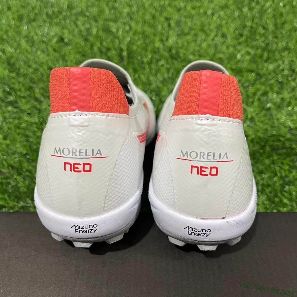 Men's Mizuno Morelia Neo Sala TF Football Shoes - Grey/Red/White