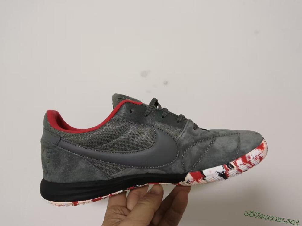 Unisex Nike Premier 2 Sala IC Football Shoes - Grey/Black/Red
