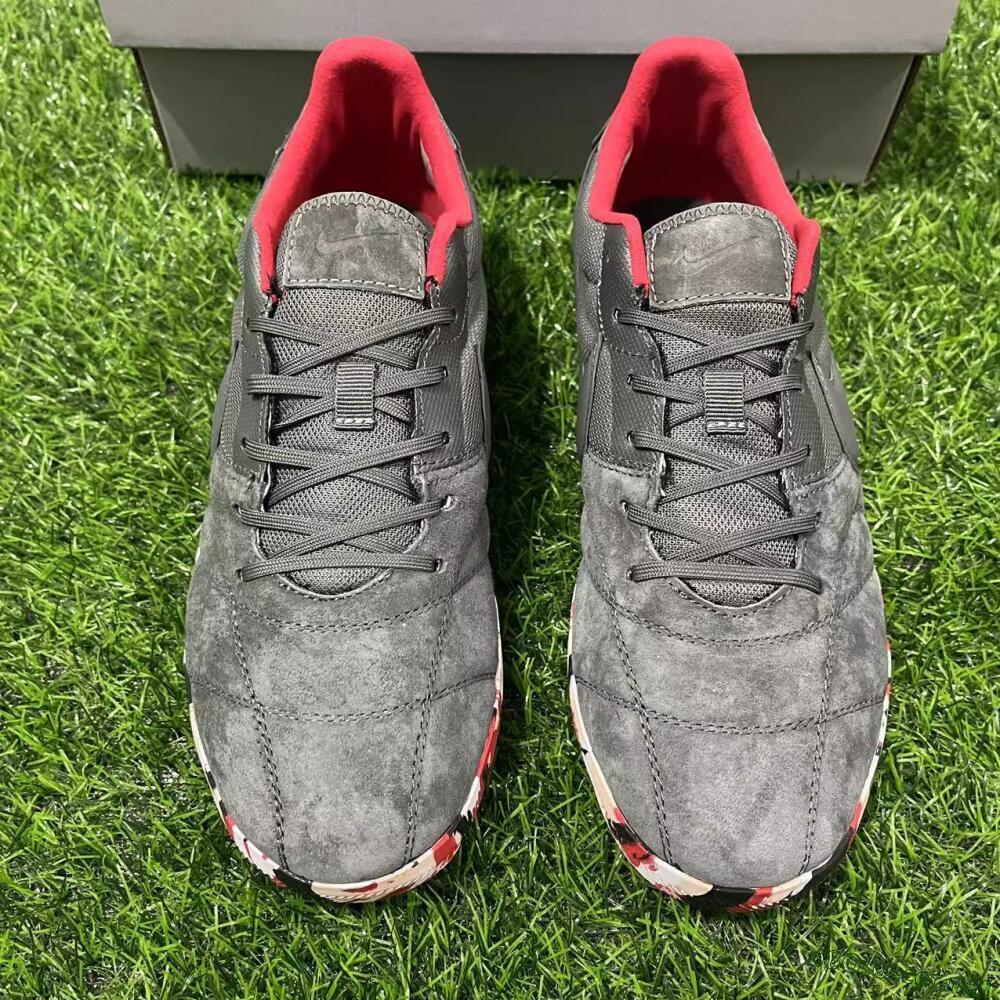 Unisex Nike Premier 2 Sala IC Football Shoes - Grey/Black/Red