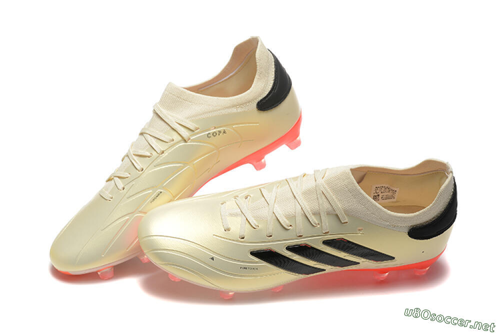 Men's Adidas Copa Pure 2+ FG Football Boots - Beige/Black/Red 6