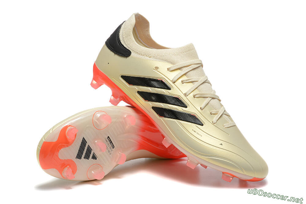 Men's Adidas Copa Pure 2+ FG Football Boots - Beige/Black/Red 4