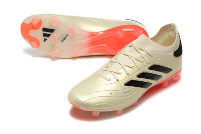 Men's Adidas Copa Pure 2+ FG Football Boots - Beige/Black/Red