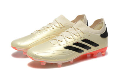 Men's Adidas Copa Pure 2+ FG Football Boots - Beige/Black/Red