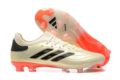 Men's Adidas Copa Pure 2+ FG Football Boots - Beige/Black/Red